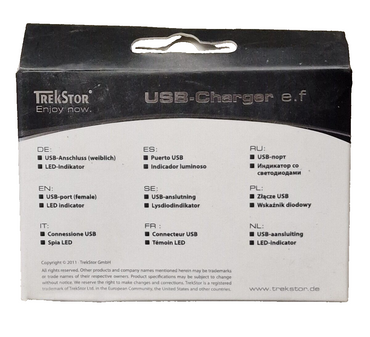 USB-Charger e.m TrekStor, Ladegerät, USB, Steckdose