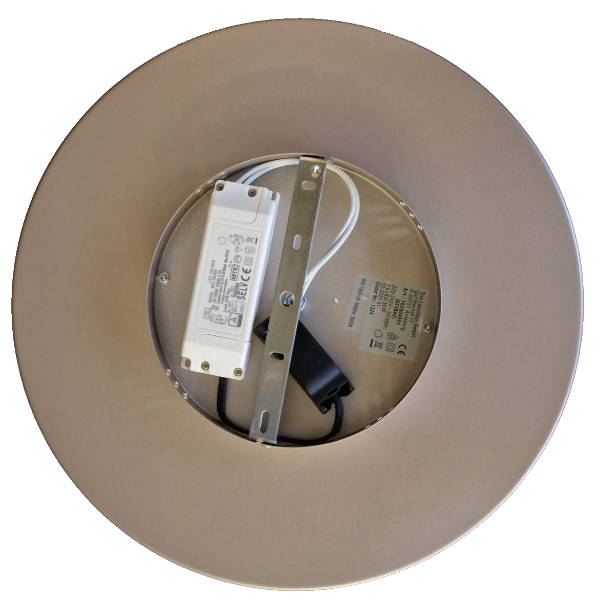 TRIO LED Deckenleuchte 40cm 30W 3600lm 3000K Warmweiß Deckenlampe Weiß HA33