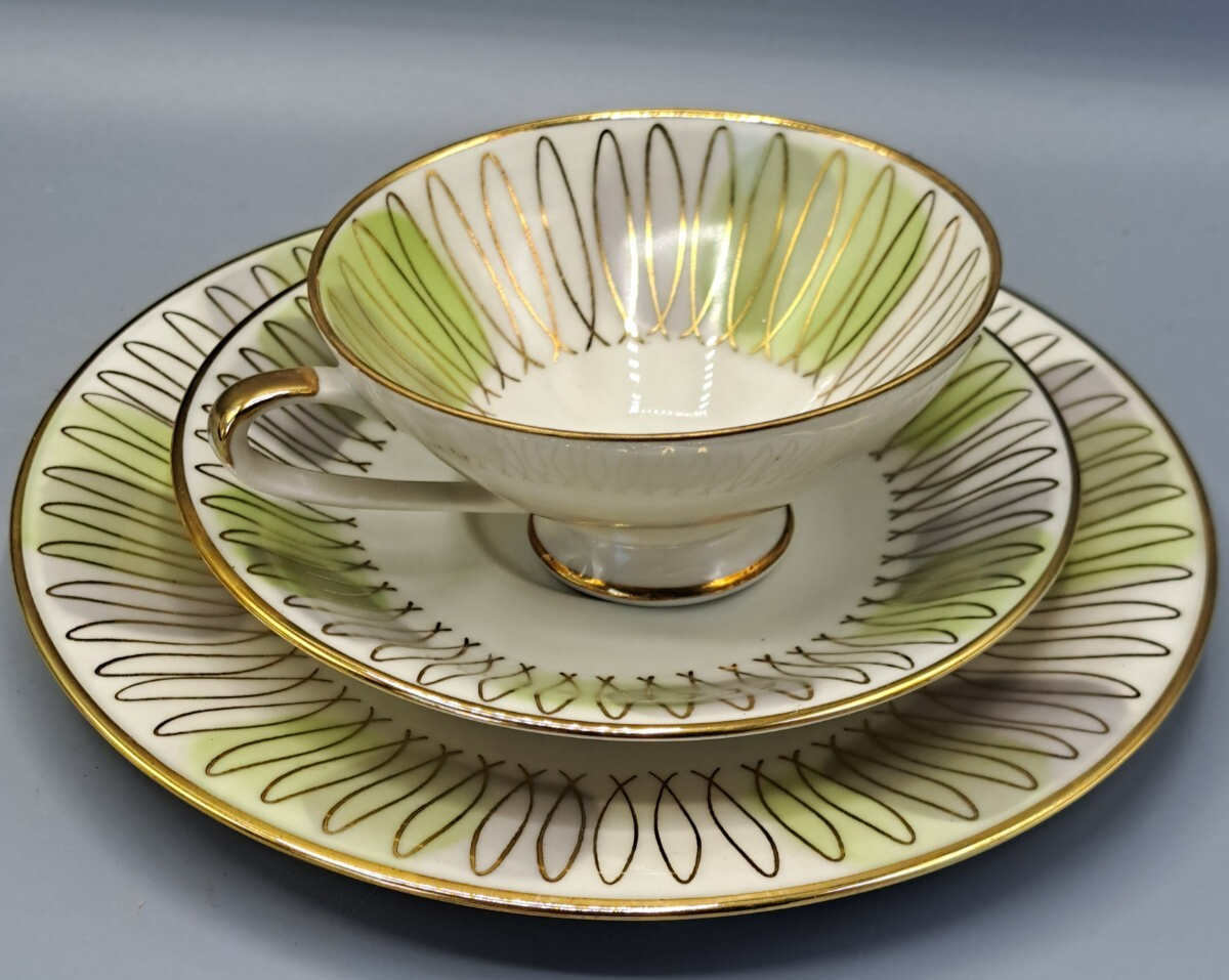 Bavaria Elfenbein Porzellan 1 Tasse Untertasse Teller Kaffee-Set Sammler