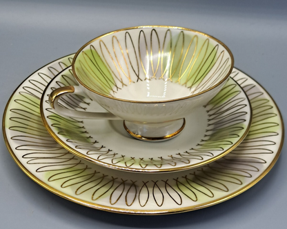 Bavaria Elfenbein Porzellan 1 Tasse Untertasse Teller Kaffee-Set Sammler