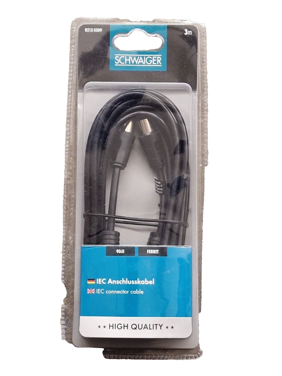 Schwaiger  B2130309 IEC Anschlusskabel 3 Meter