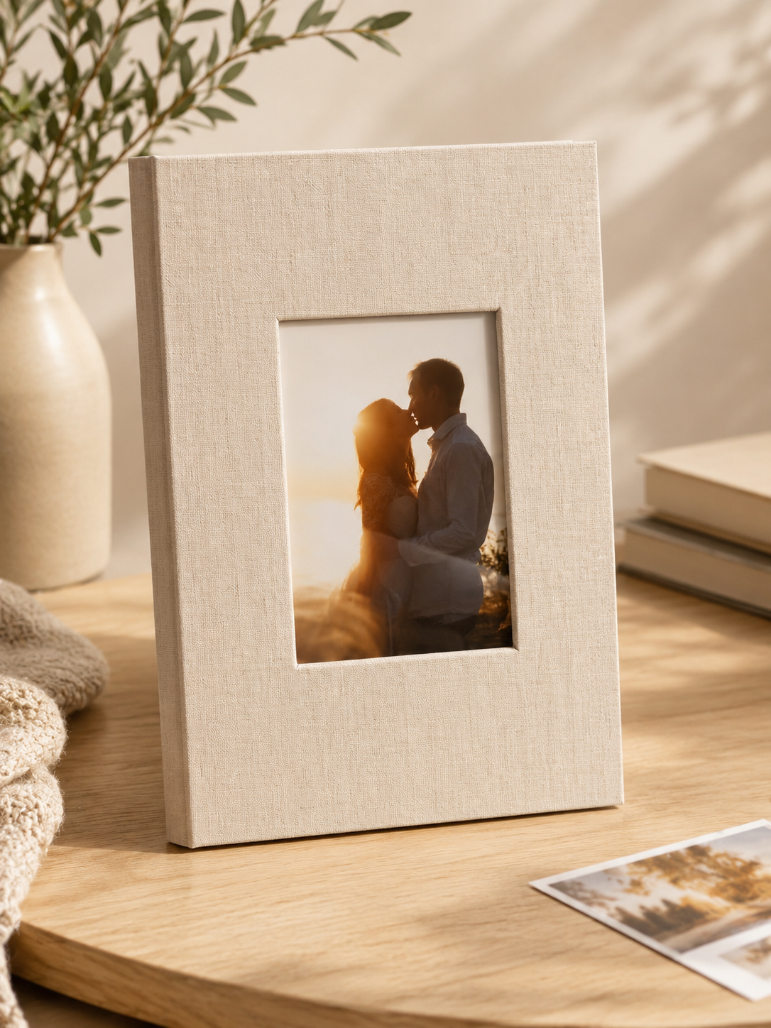 Fotoalbum 33x18 cm Grau Fotobuch Bilderalbum Hochzeit Baby Familie Erinnerung A9