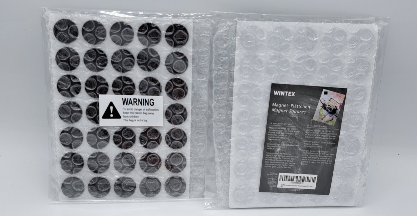 Wintex Magnet Plättchen 18mm 70 Stück Haftmagnete rund stark