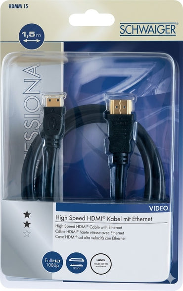Schwaiger HDMM 15 High Speed HDMI Kabel mit Ethernet