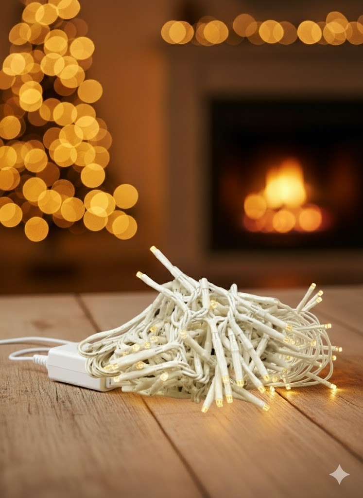 LUMIDA Xmas LED-Lichterkette 3m Outdoor Helltaupe weiß Timer versch. Funktionen