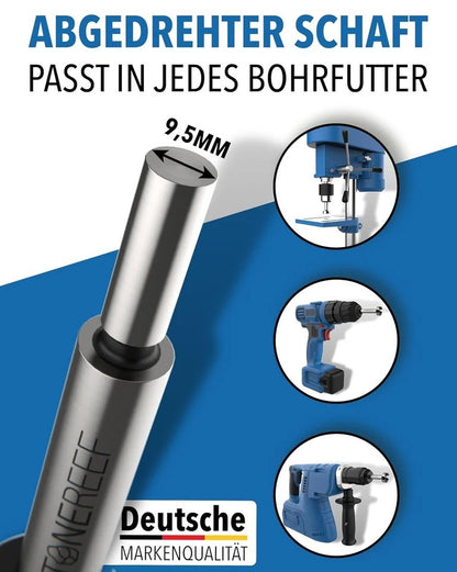 STONEREEF Forstnerbohrer Set 12-tlg Holzbohrer Bohrersatz Astlochbohrer Holz A1