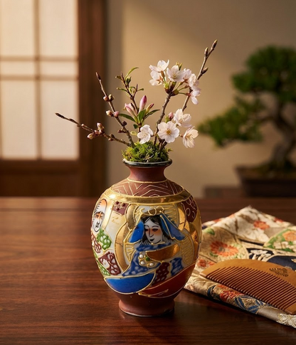 Keramik Vase 6cm Kunst Antiquität Vintage Deko Sammlerstück Porzellan