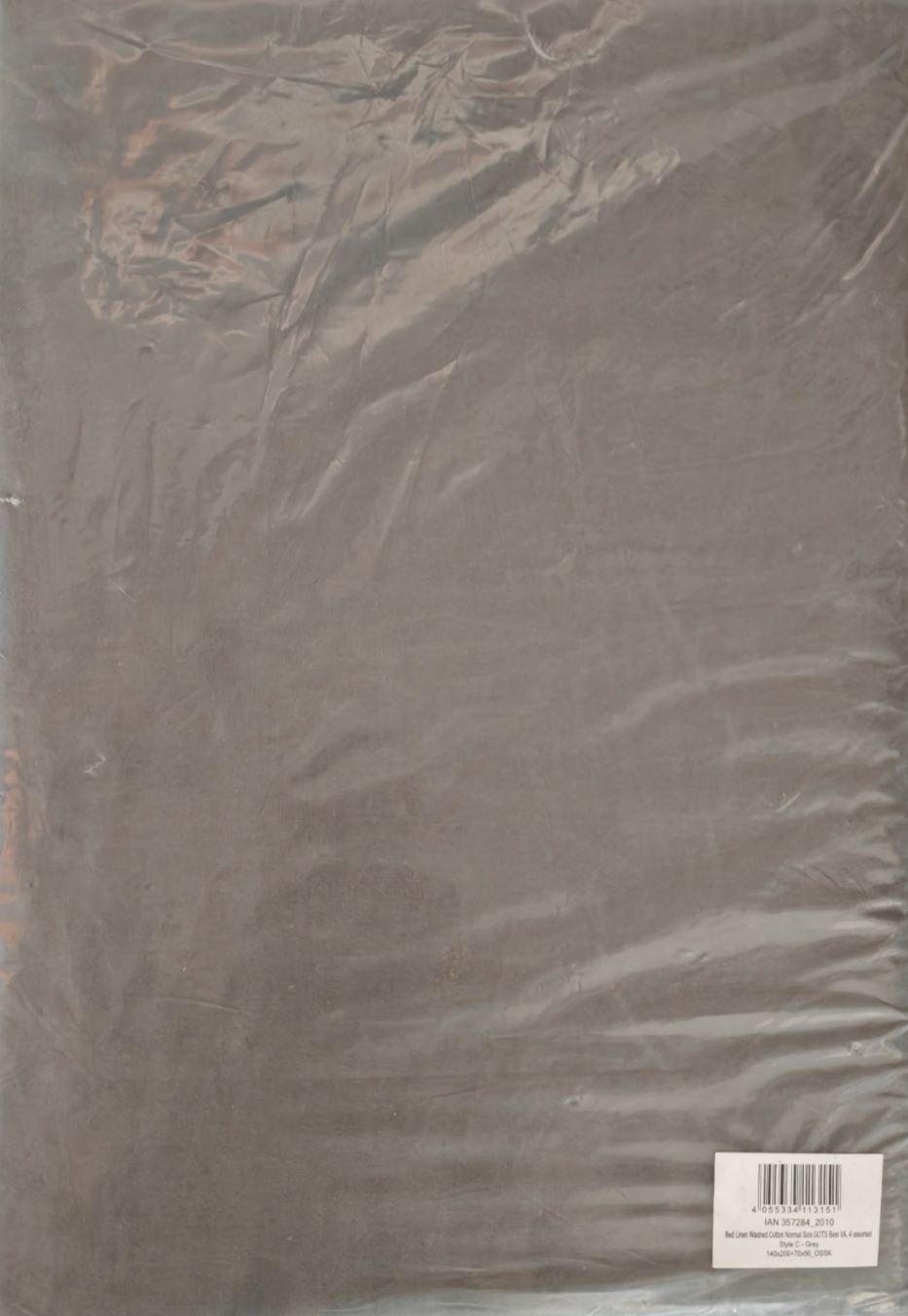 LIVARNO home Bettwäsche 4-teilig Grau Baumwolle 140x200 + 70x90 cm E5