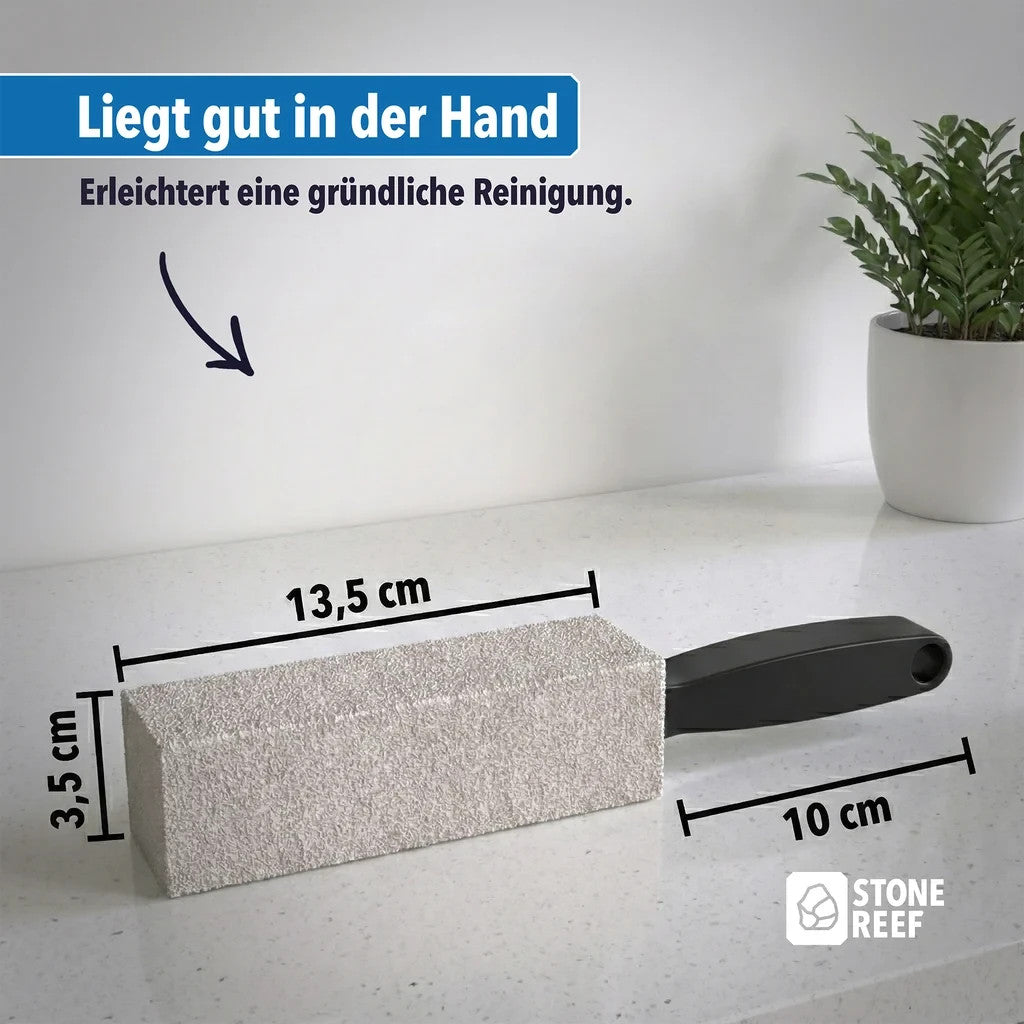 2x Bimsstein WC Reiniger mit Griff Urinsteinentferner Toilette Reinigungsstein