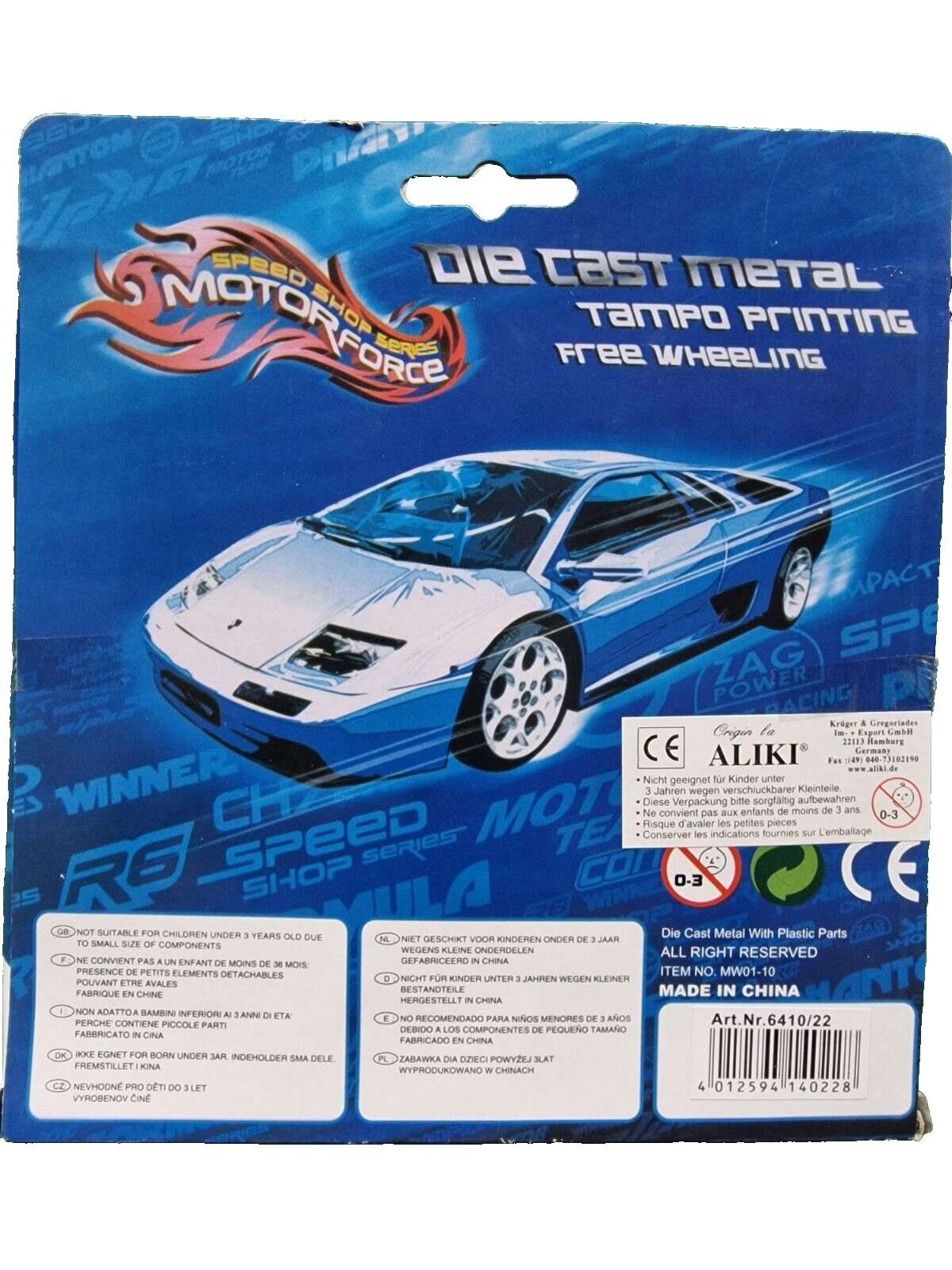 Speed Shop Series Motorforce 10 Spielzeugautos Rennwagen Auto Set Kinder
