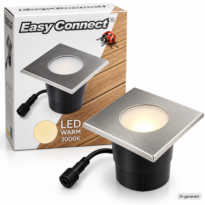 Easy Connect LED Bodeneinbaustrahler 4W 3000K IP65 GU10 Edelstahl 65486 HA34