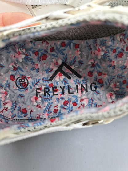 Freyling Damen Sneaker Weiß Gr. 38 Klettverschluss Halbschuhe
