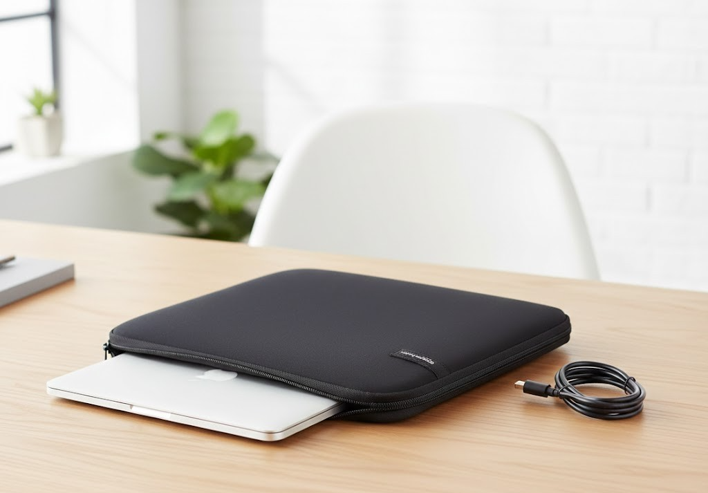 Amazon Basics Laptophülle 13,3 Zoll 33,8 cm Schwarz Laptop Sleeve