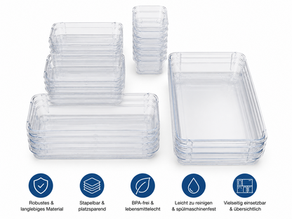 LIFEWIT Schubladenbox Kühlschrank Organizer Aufbewahrungsbehälter Transparent E1