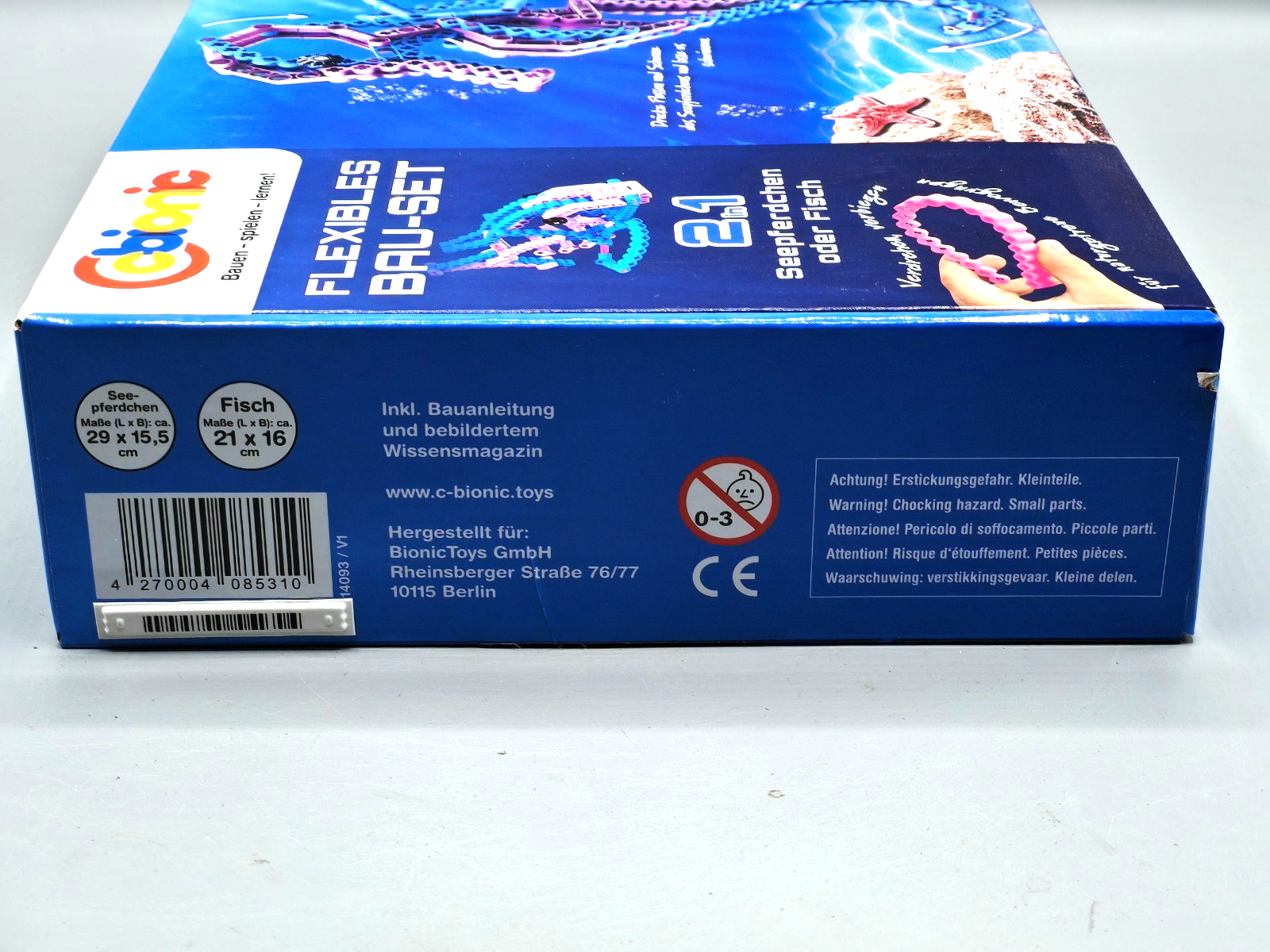 CBionic Seepferdchen Baukasten Bausteine Konstruktionsspielzeug Kinder Bauset D4