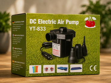 DC Electric Air YT-833 Elektrische Luftpumpe 12V Gebläsepumpe mit Adapter B1