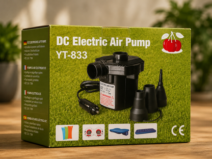 DC Electric Air YT-833 Elektrische Luftpumpe 12V Gebläsepumpe mit Adapter B1
