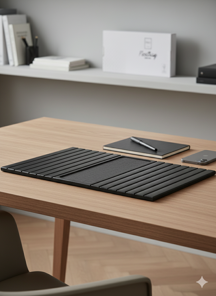 D&D Living® Sofatablett – Flexibler Couch-Armlehnen-Organizer, Schwarz