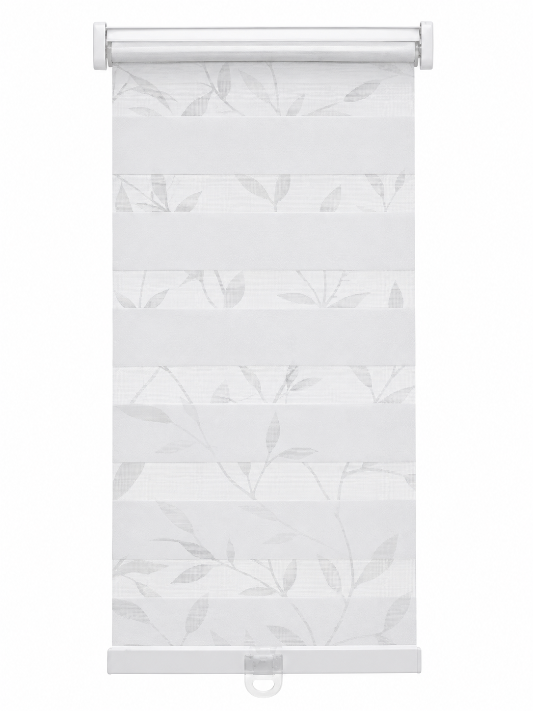 QVC Doppelrollo 40x130 cm Blätter Tag Nacht Klemmfix ohne Bohren Schnurlos HA1