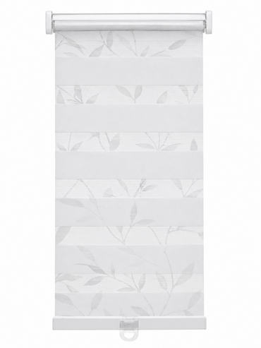 QVC Doppelrollo 40x130 cm Blätter Tag Nacht Klemmfix ohne Bohren Schnurlos HA1