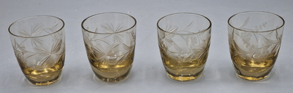 4x Schnapsglas Antiquität Sammler Glas Likörglas Vintage
