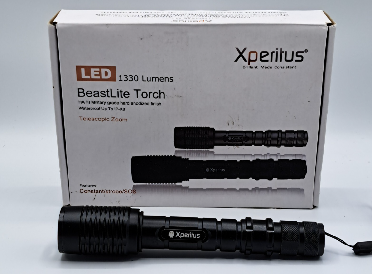 Xperitus BeastLite LED Taschenlampe 1330 Lumen Torch stark Outdoor