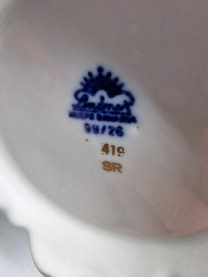 Lindner Porzellan Vase Blumendekor Goldrand Rosen Handarbeit Bavaria
