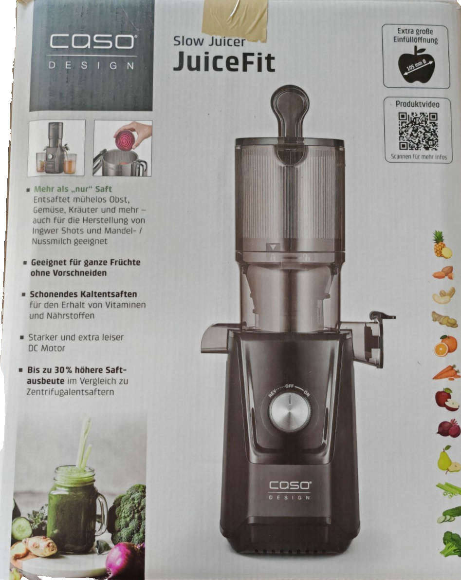 CASO Juice Fit Slow Juicer Entsafter 40 U/min 105mm XL Einfüllöffnung Saft C5