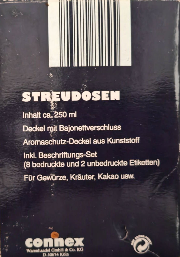 Connex Streudosen 2er Set 250 ml Gewürzstreuer Streudose Vorratsdose Küche B5