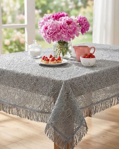 Lesli Living Tischdecke 140×260 cm – robuste Kunststoffdecke in Grau