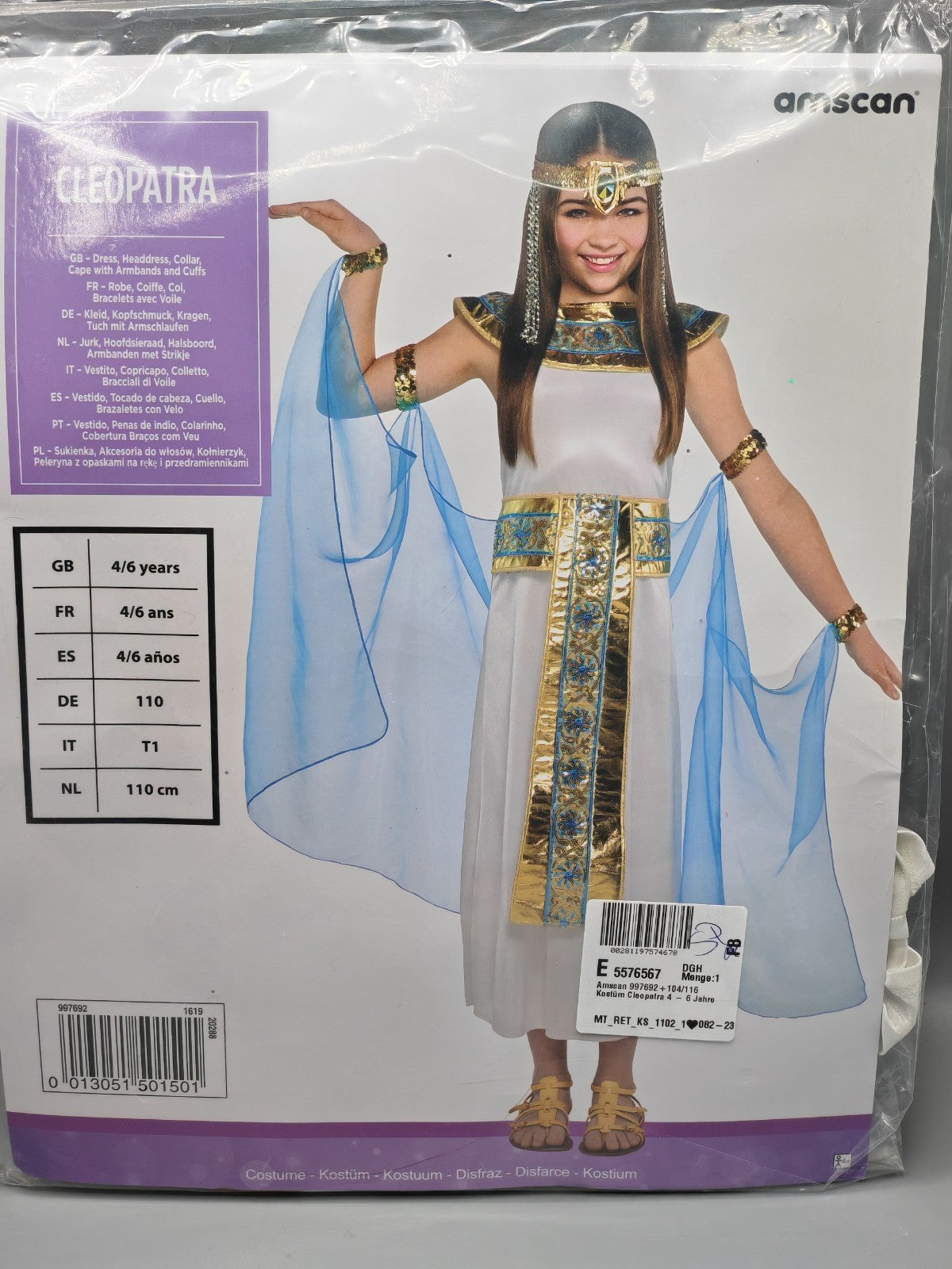 Amscan Cleopatra Kostüm, Größe 110