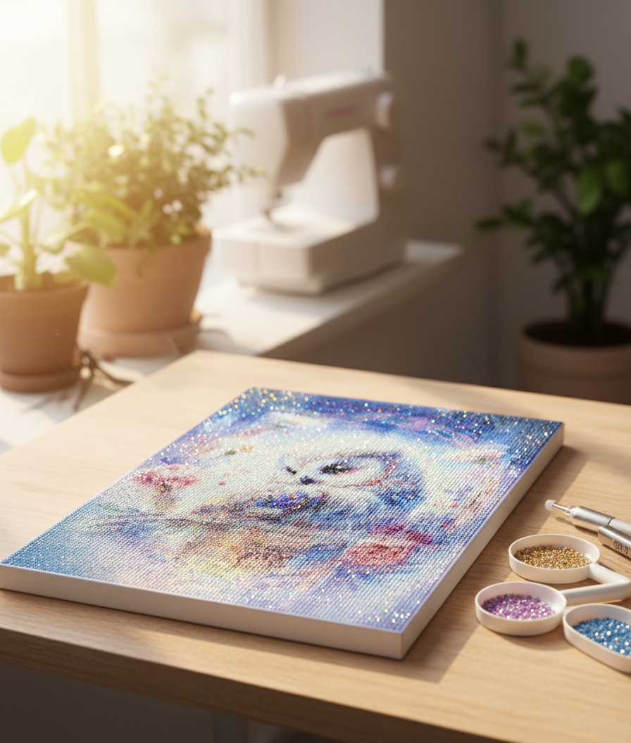 5D Diamond Painting Magic Eule 30x40cm Malen nach Zahlen Stickerei