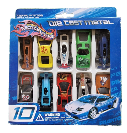 Speed Shop Series Motorforce 10 Spielzeugautos Rennwagen Auto Set Kinder