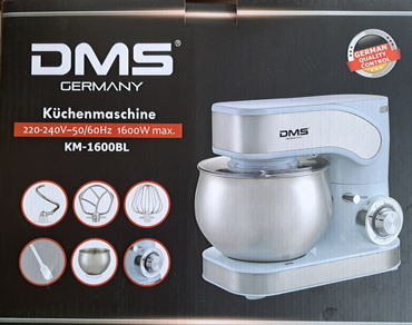 DMS KM - 1600 BL Große Küchenmaschine, 6 Liter, 1600 Watt