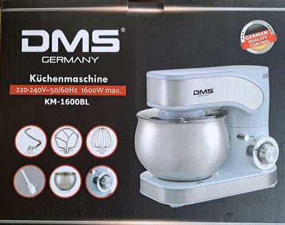 DMS KM - 1600 BL Große Küchenmaschine, 6 Liter, 1600 Watt