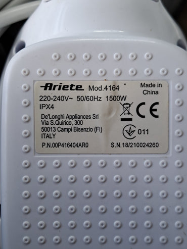 Ariete 4160 10-in-1 1500W Dampfreiniger - Weiß