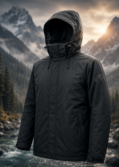 CENTIGRADE ACTIVE Herren Jacke Gr. 52 Schwarz Outdoor Übergangsjacke Kapuze D3