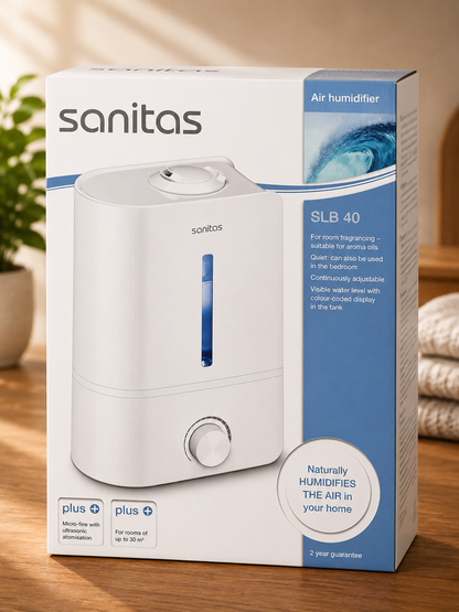 Sanitas SLB 40 Luftbefeuchter Ultraschall 4L 300ml/h Aroma bis 30m² 25W HA28