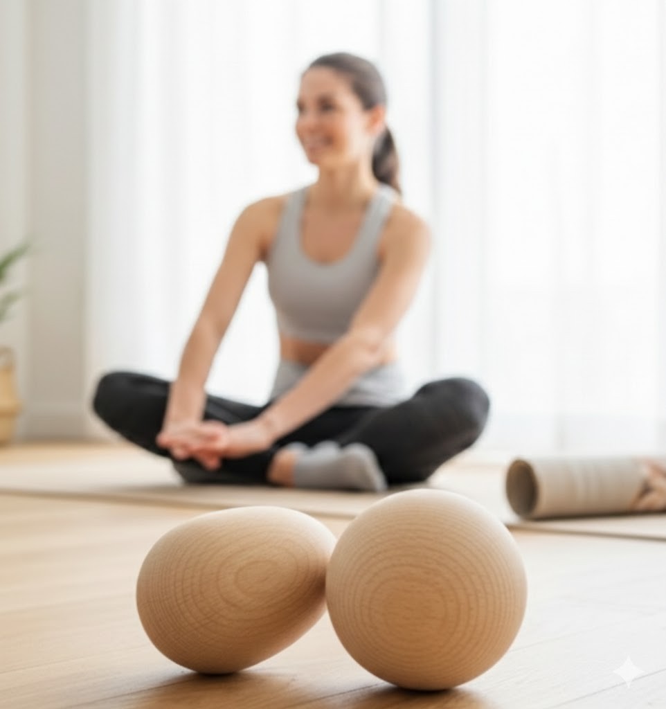 Tchibo Faszienmassage-Set 2tlg Holz Muskelmassage Entspannung