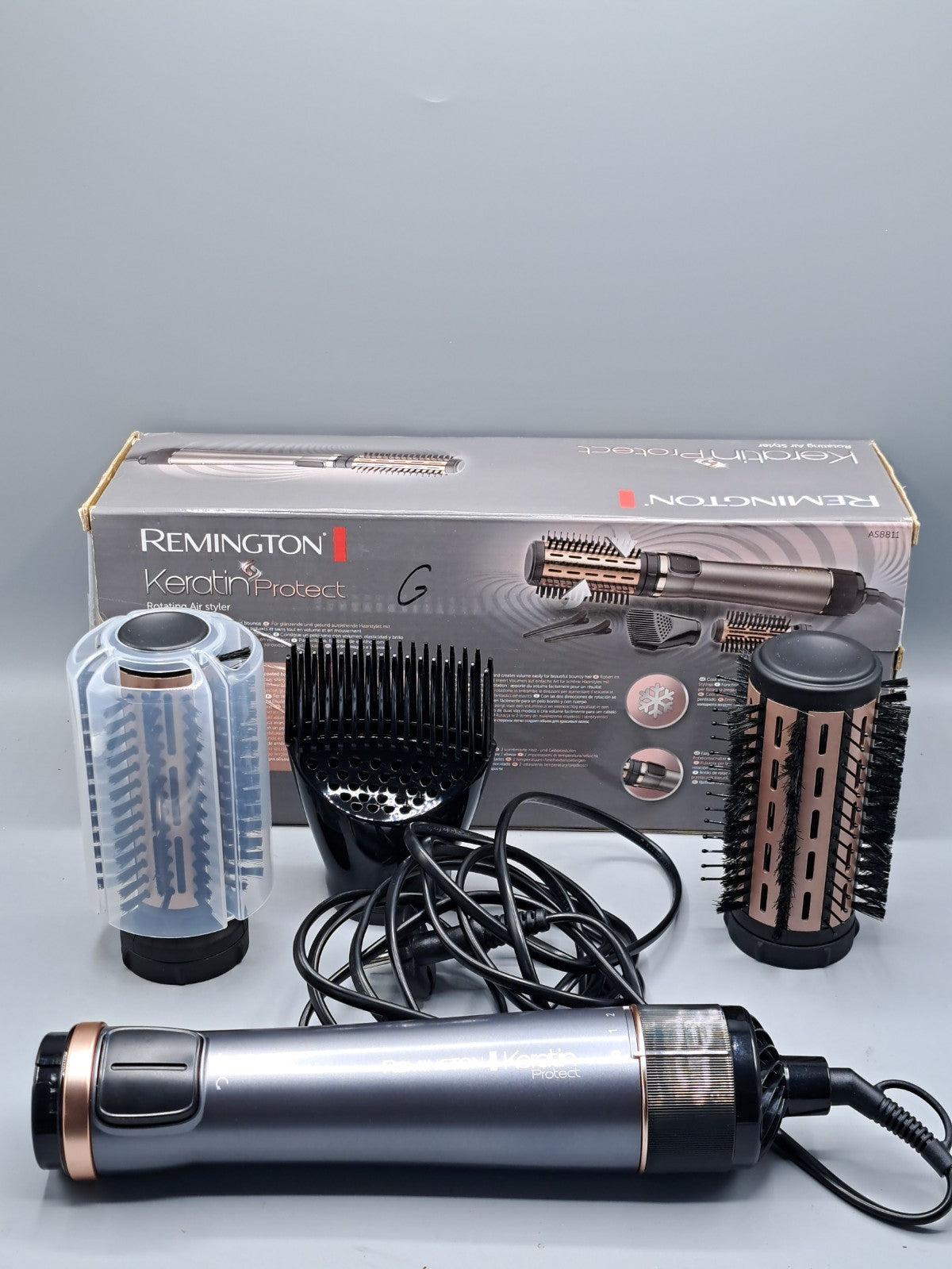 Remington AS8810 1000W Rotierender Warmluftbürste - Grau/Schwarz