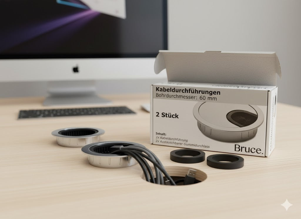 Bruce Kabeldurchführung 60 mm, 2 Stück