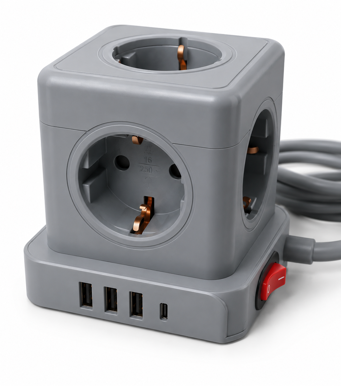 Power Magic Cube Steckdosenleiste USB USB-C Mehrfachsteckdose Würfel A2