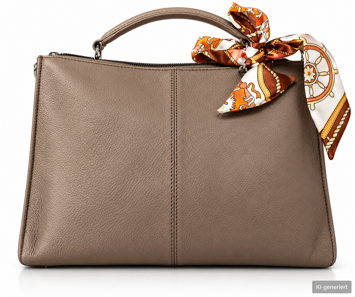 Desiderius Alivia Damen Ledertasche Taupe Blogger Edition Echtleder Handtasche H