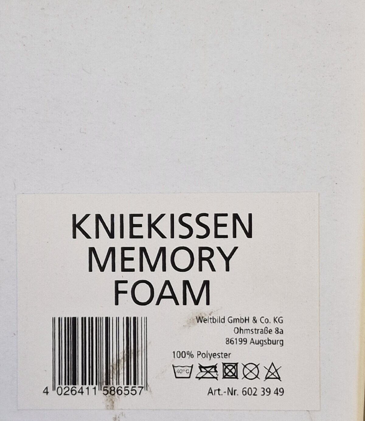 Orbisana Kniekissen Memory Foam Weltbild