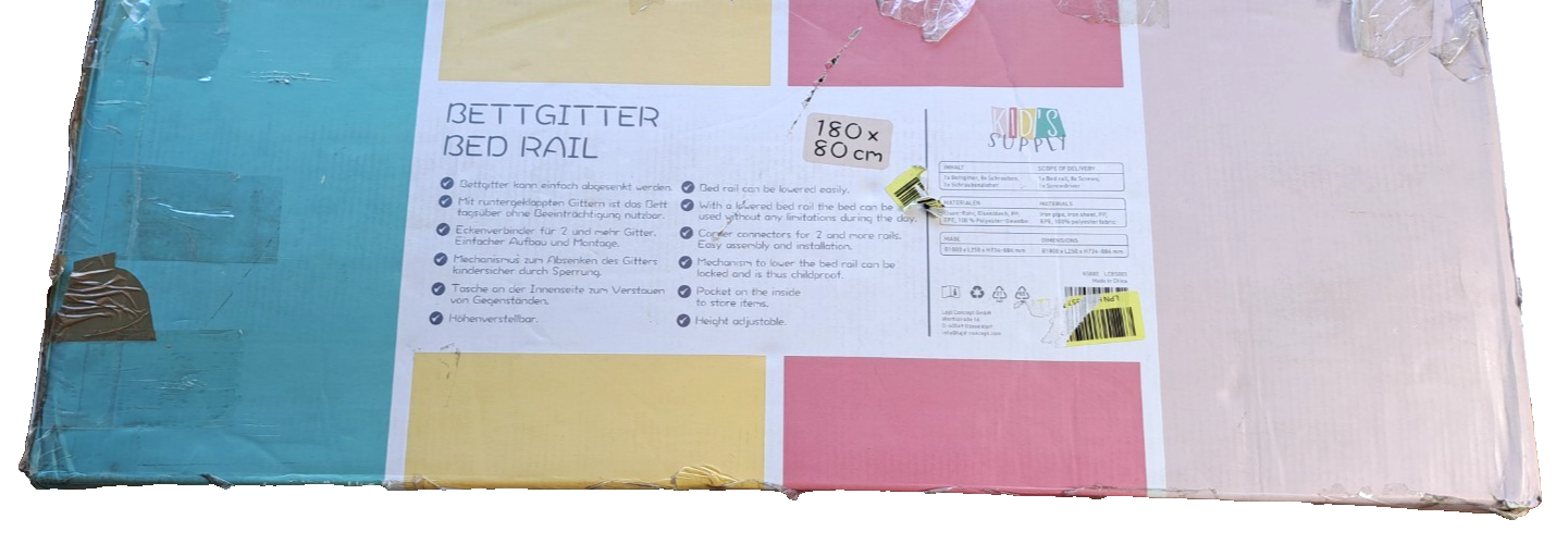 Kids Supply Bettgitter 180 x 80 cm