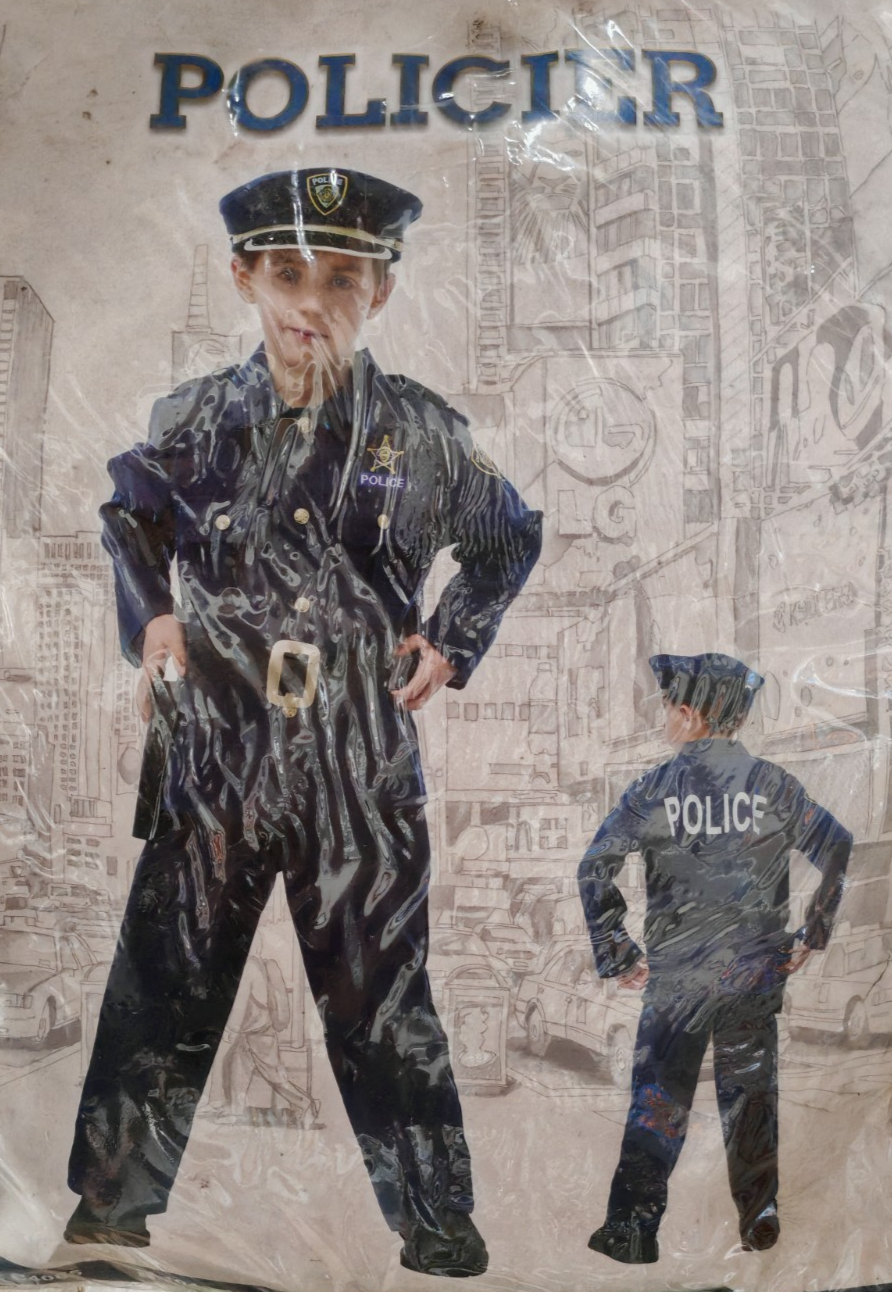 Atosa Kinder Polizei Kostüm Gr. 152 Polizist Uniform Karneval Fasching G