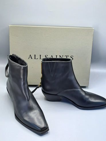 Allsaints Lenora - Ankle Boot - Cow Leather, Schwarz, Damen, Größe 39