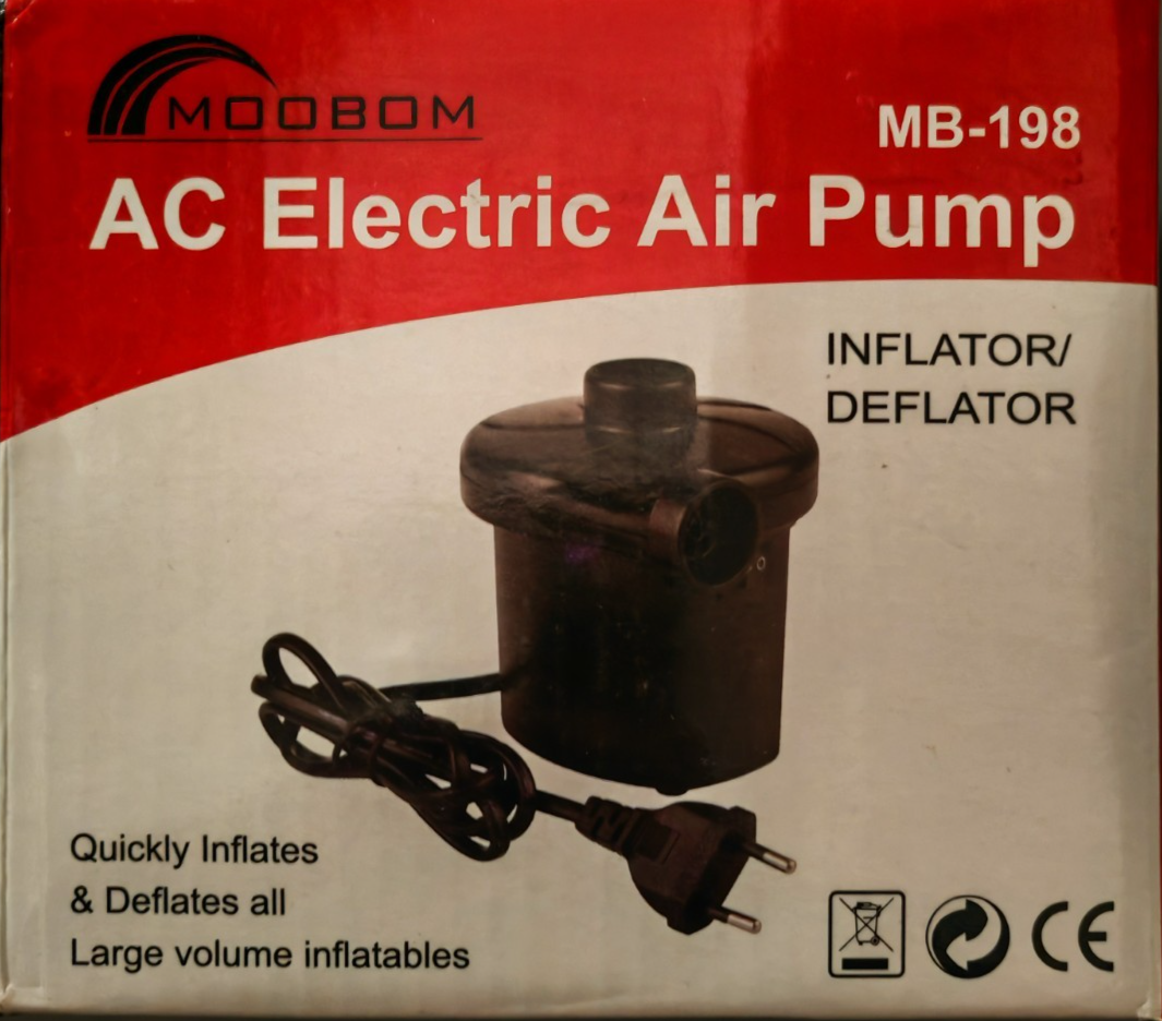 Moobom AC Electric Air Pump MB-198 Elektrische Luftpumpe Gebläsepumpe 230V B1