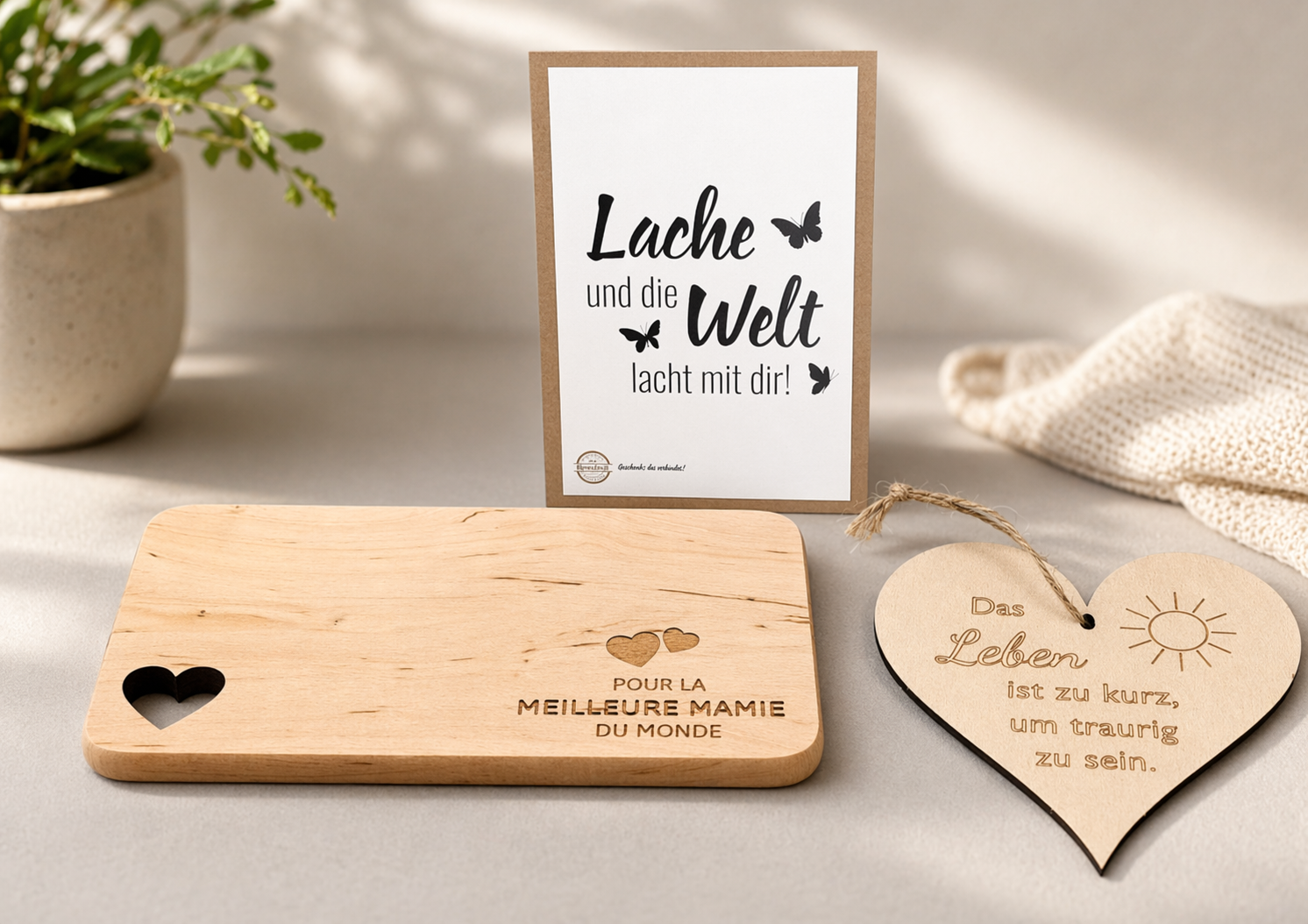 Spruchreif Frühstücksbrett Holz Gravur Geschenk Oma Opa Familie Brett