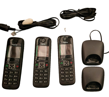 Gigaset AS690H 3 Mobilteile Schwarz DECT Schnurlostelefon Ersatz Mobilteil A8